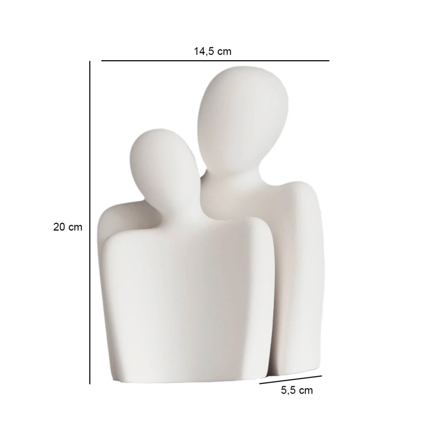 Tischdekoration 20x5,5x14,5 cm weiß