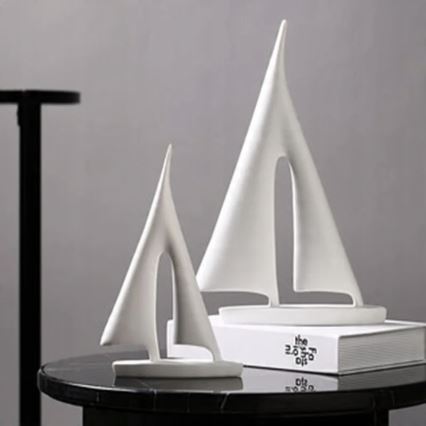 Tischdekoration 21 cm Harz/weiß