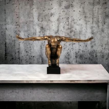 Tischdekoration 25x41x20 cm Harz/goldene Patina