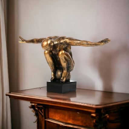 Tischdekoration 25x41x20 cm Harz/goldene Patina