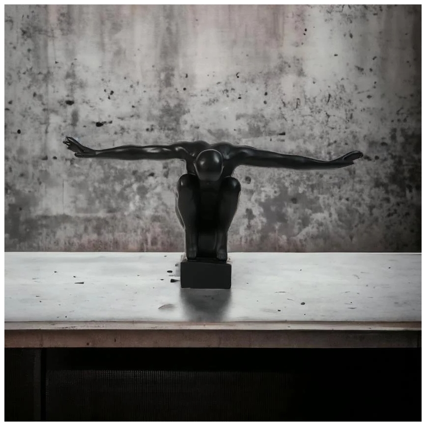 Tischdekoration 25x41x20 cm Harz/schwarz