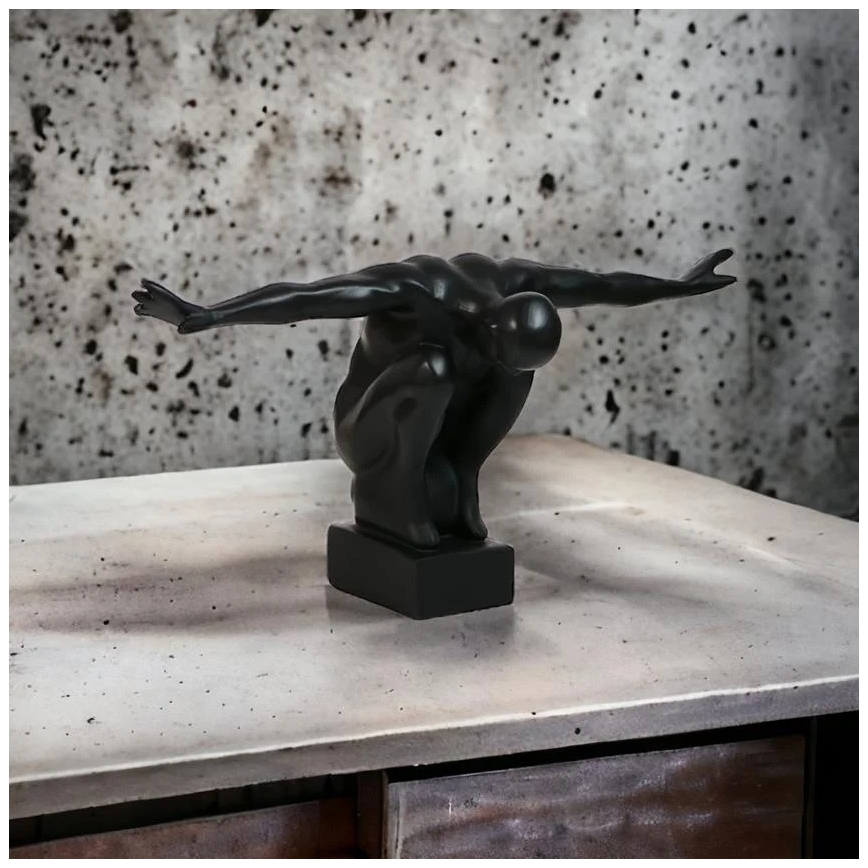 Tischdekoration 25x41x20 cm Harz/schwarz