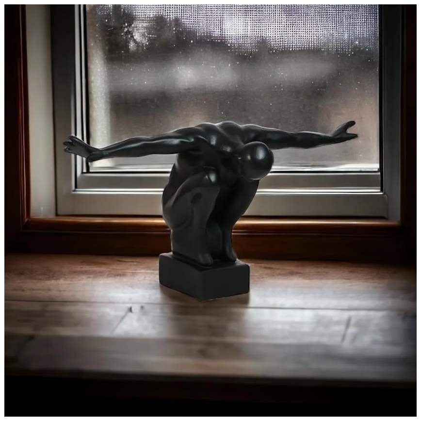 Tischdekoration 25x41x20 cm Harz/schwarz