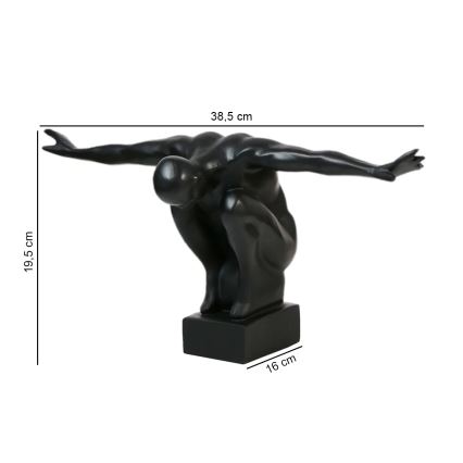 Tischdekoration 25x41x20 cm Harz/schwarz