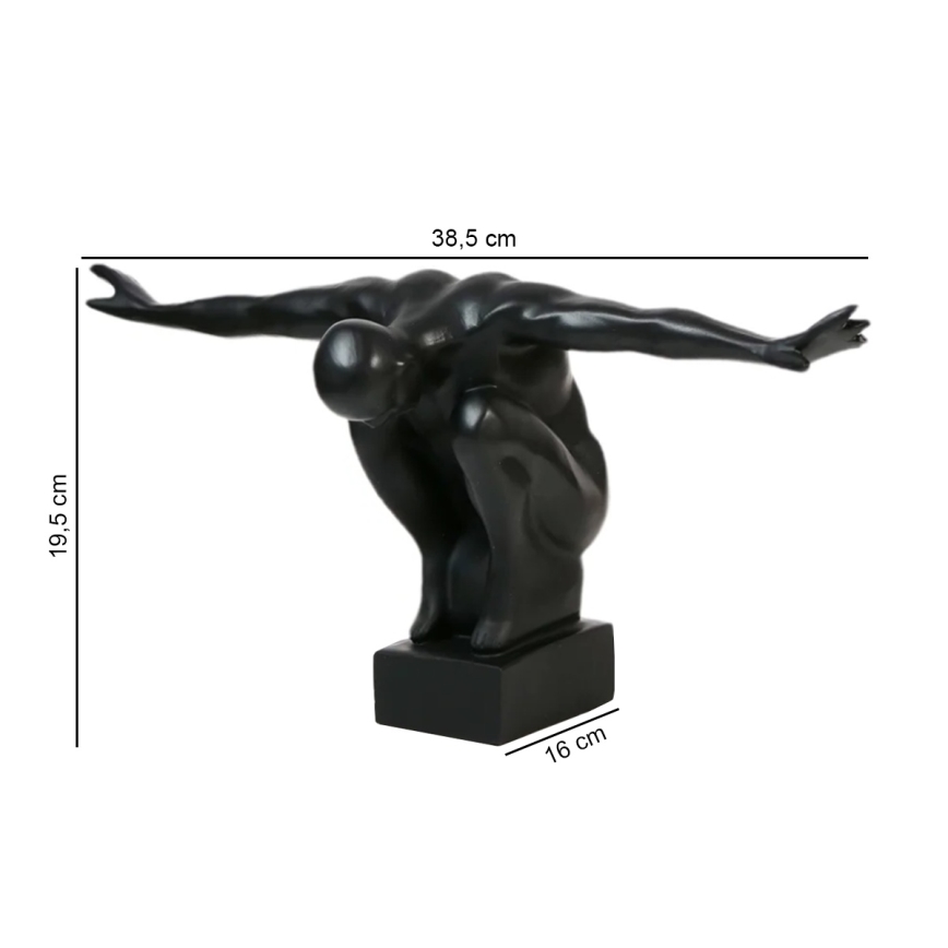 Tischdekoration 25x41x20 cm Harz/schwarz