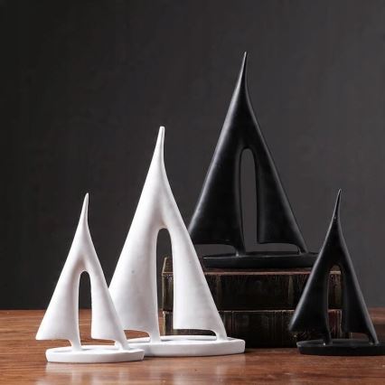 Tischdekoration 28 cm Harz/schwarz