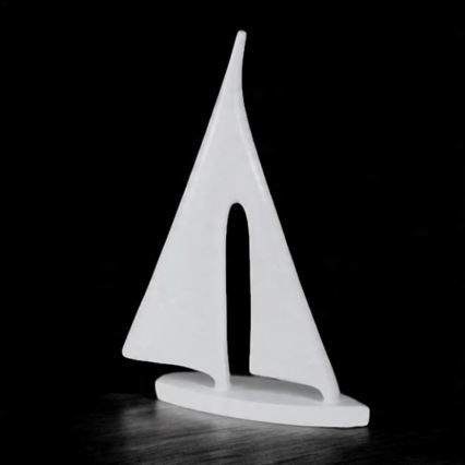 Tischdekoration 28 cm, Harz/weiß