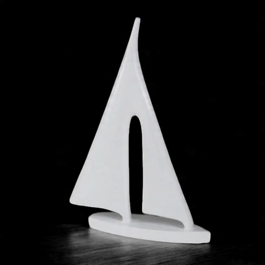 Tischdekoration 28 cm, Harz/weiß