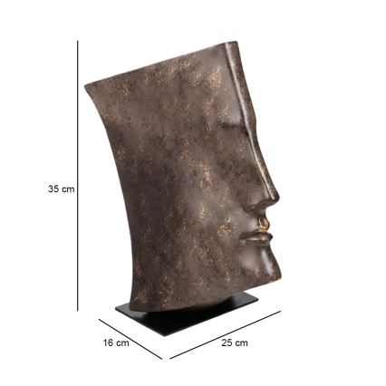 Tischdekoration 29x25x17 cm Harz/kupferfarben