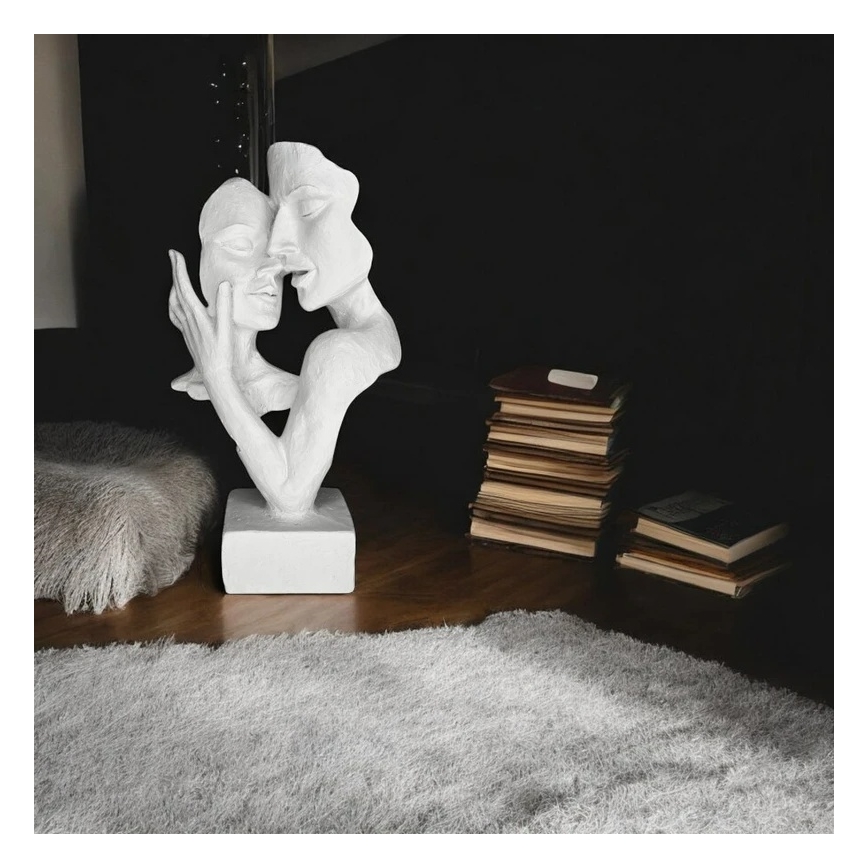 Tischdekoration 29x9x17 cm Harz/weiß