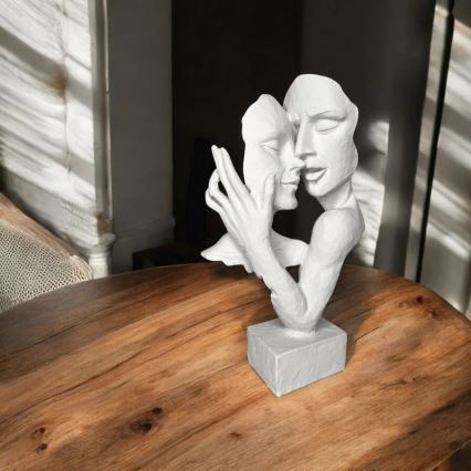 Tischdekoration 29x9x17 cm Harz/weiß