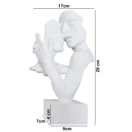 Tischdekoration 29x9x17 cm Harz/weiß