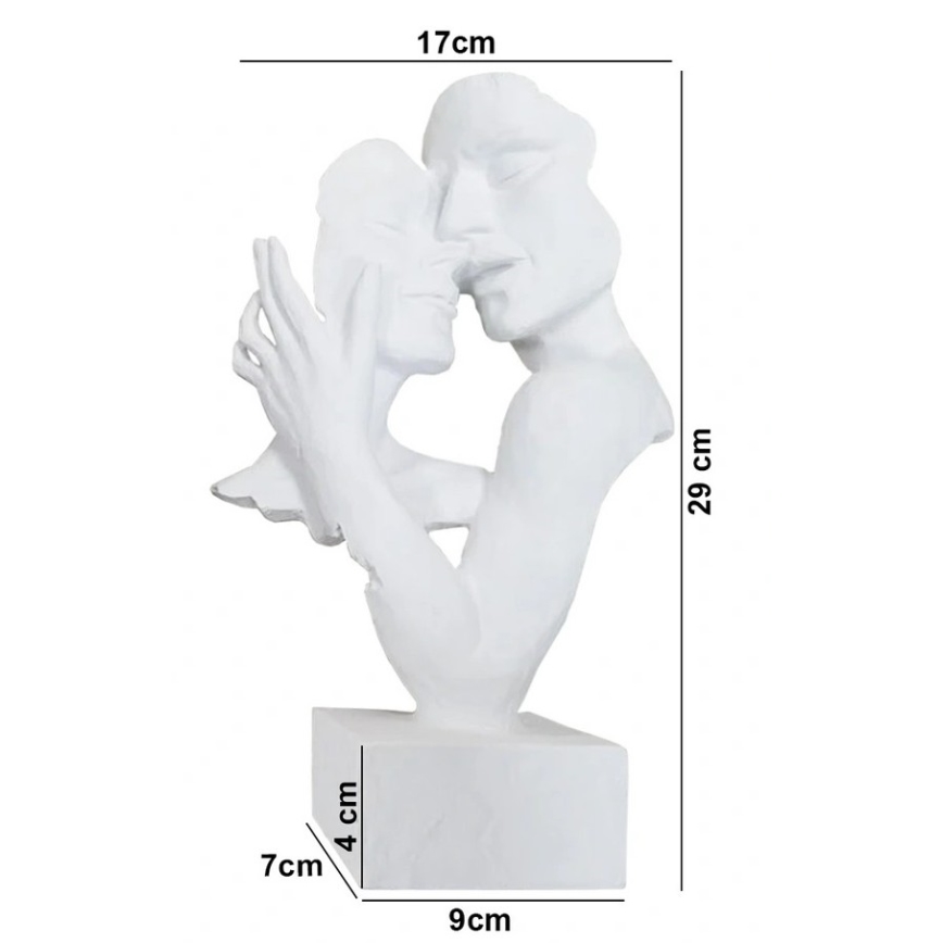 Tischdekoration 29x9x17 cm Harz/weiß