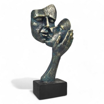 Tischdekoration 35 × 22 × 13 cm, aus Harz mit Patina