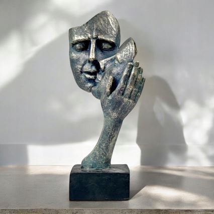 Tischdekoration 35 × 22 × 13 cm, aus Harz mit Patina