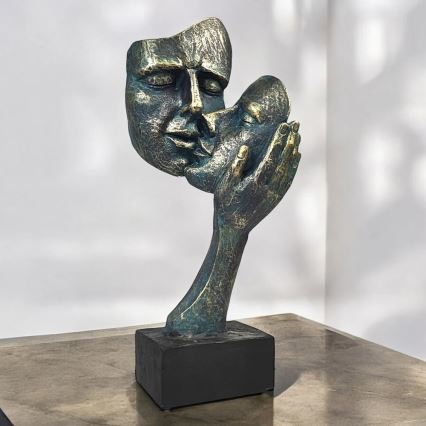 Tischdekoration 35 × 22 × 13 cm, aus Harz mit Patina