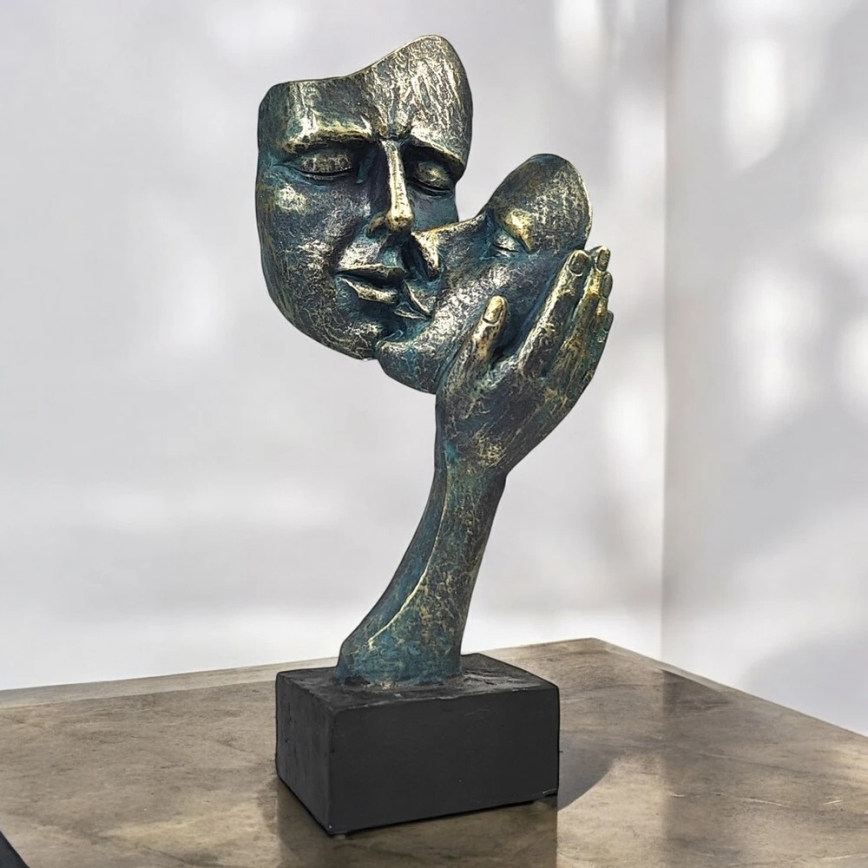 Tischdekoration 35 × 22 × 13 cm, aus Harz mit Patina