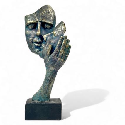 Tischdekoration 35 × 22 × 13 cm, aus Harz mit Patina