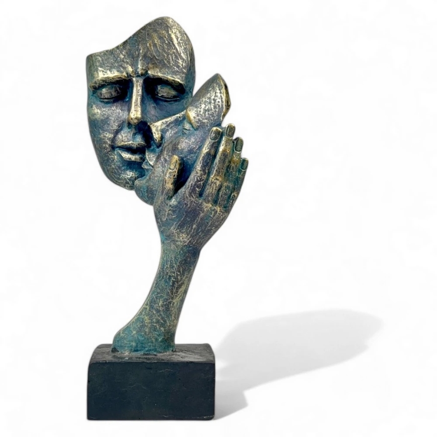 Tischdekoration 35 × 22 × 13 cm, aus Harz mit Patina