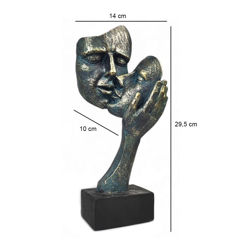 Tischdekoration 35 × 22 × 13 cm, aus Harz mit Patina