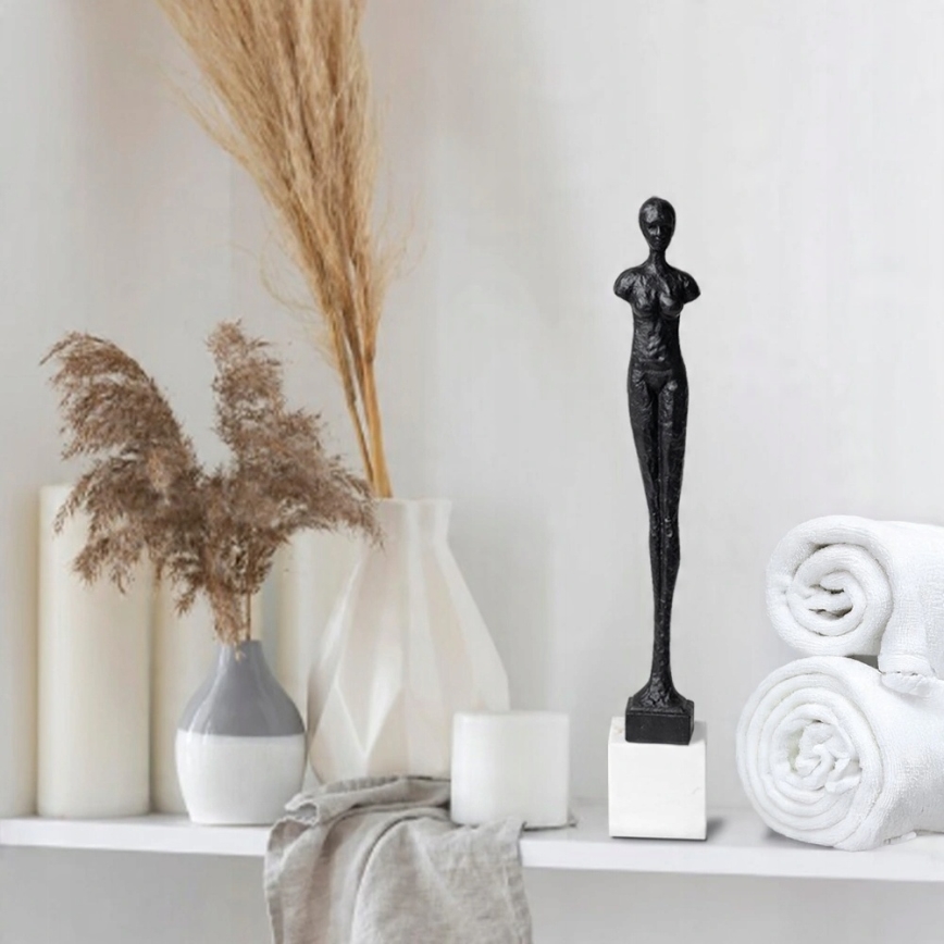 Tischdekoration 43 cm, aus Harz, schwarz