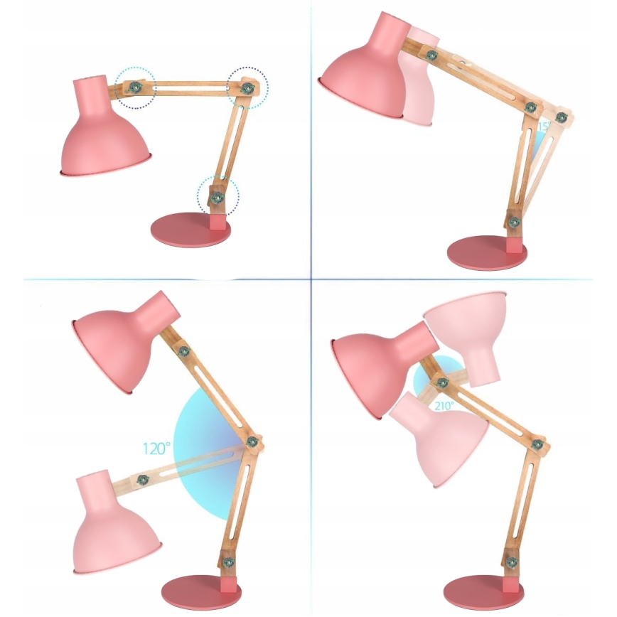 Tischlampe 1xE27/40W/230V rosa