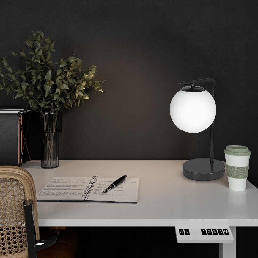 Tischlampe 1xE27/40W/230V schwarz/weiß