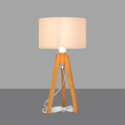 Tischlampe ALBA 1xE27/15W/230V weiß/Eiche
