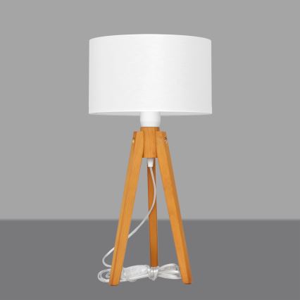 Tischlampe ALBA 1xE27/15W/230V weiß/Eiche