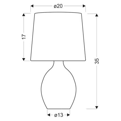 Tischlampe AMBON 1xE14/40W/230V schwarz