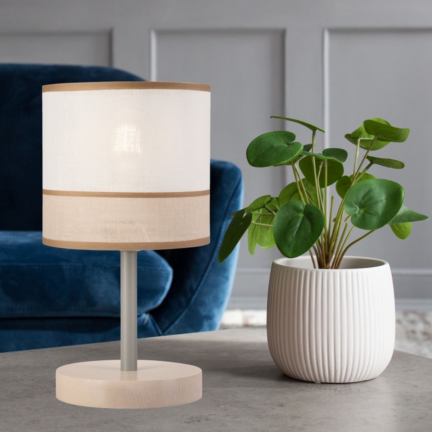 Tischlampe ANDREA 1xE27/60W/230V Buche