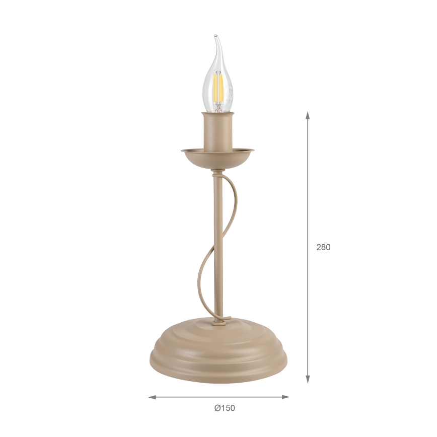 Tischlampe ANTON 1xE14/60W/230V beige