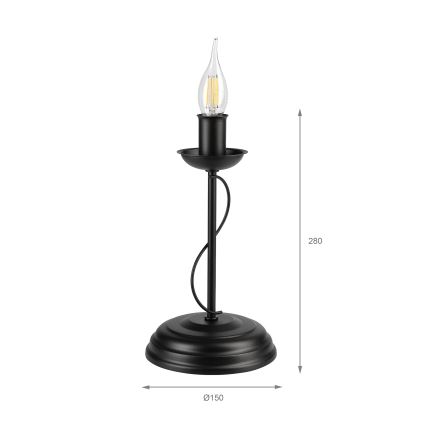 Tischlampe ANTON 1xE14/60W/230V schwarz