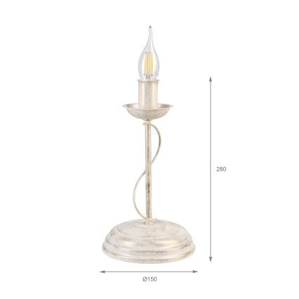 Tischlampe ANTON 1xE14/60W/230V weiße Patina