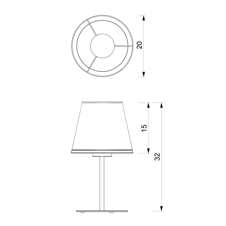 Tischlampe ARDEN 1xE27/15W/230V beige