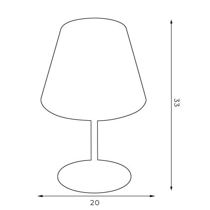 Tischlampe ARDEN 1xE27/60W/230V Durchmesser 20 cm weiß/golden