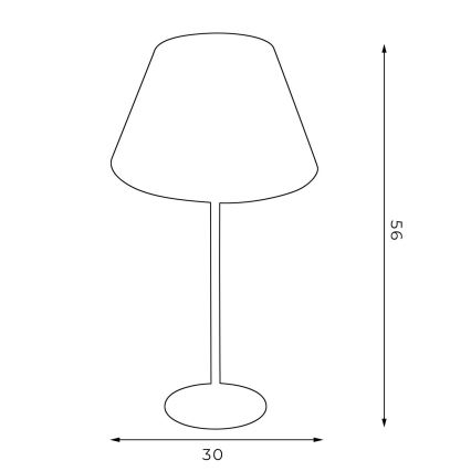 Tischlampe ARDEN 1xE27/60W/230V Durchmesser 30 cm schwarz/weiß