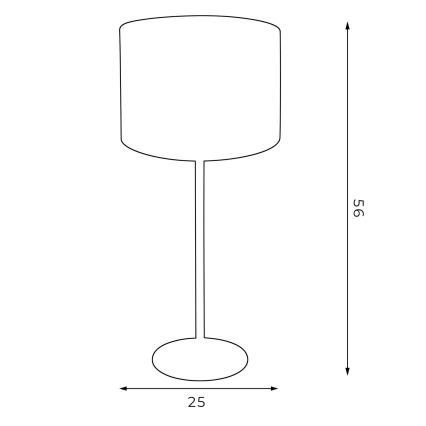 Tischlampe ARDEN 1xE27/60W/230V Ø 25 cm weiß/gold