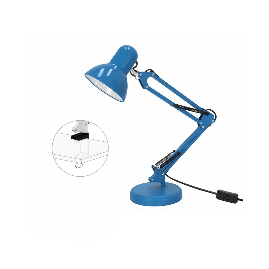 Tischlampe AURIQ 1xE27/60W/230V blau