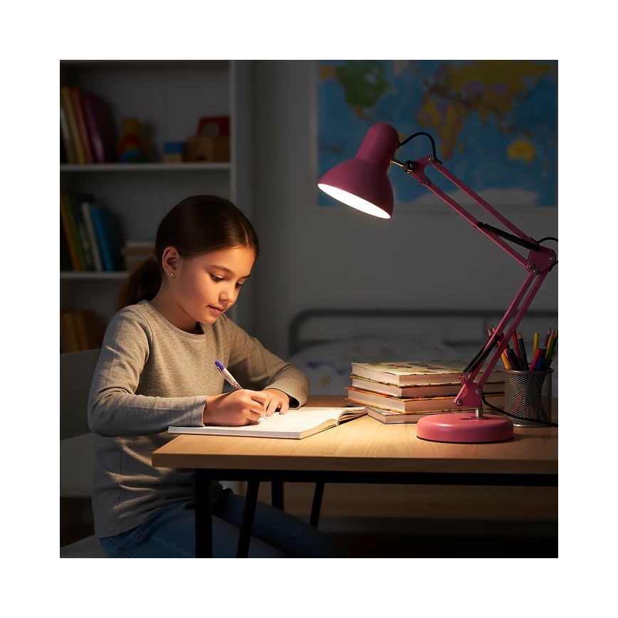 Tischlampe AURIQ 1xE27/60W/230V rosa