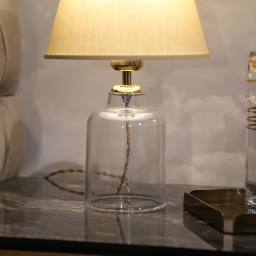 Tischlampe AYD 1xE27/40W/230V beige/klar