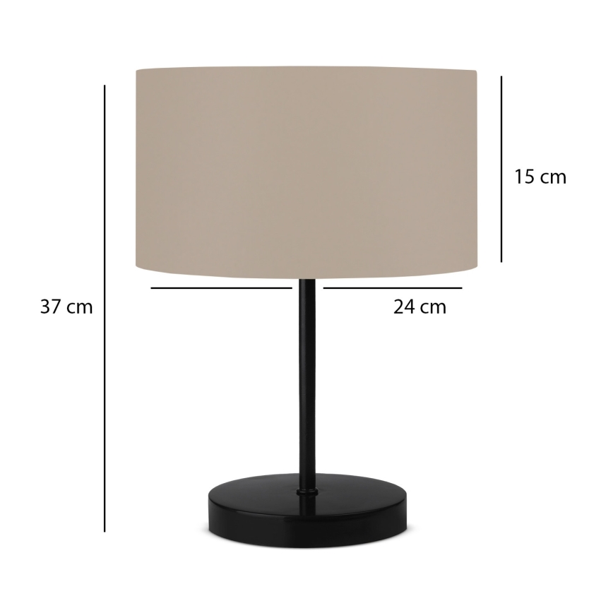 Tischlampe AYD 1xE27/40W/230V beige/schwarz