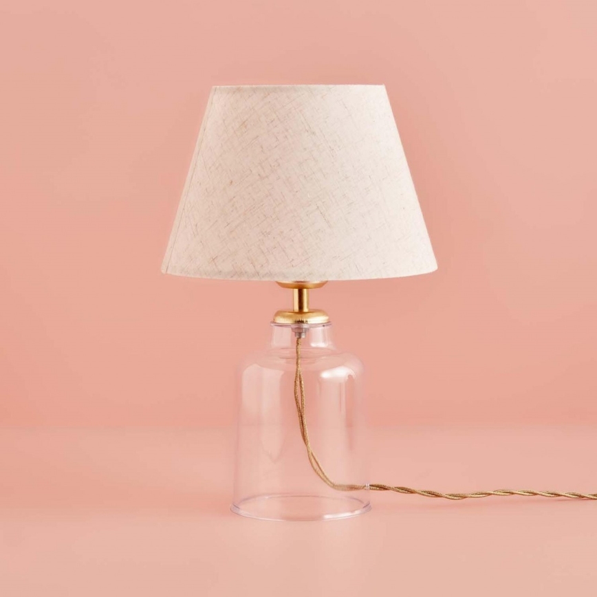 Tischlampe AYD 1xE27/40W/230V cremefarben/transparent