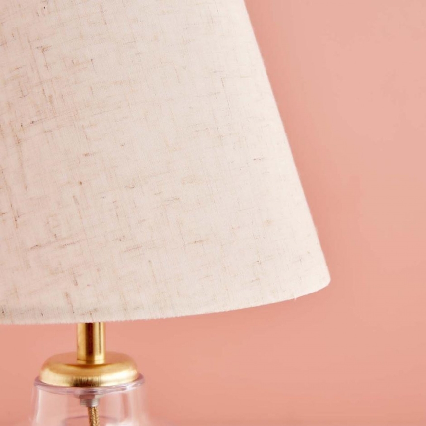 Tischlampe AYD 1xE27/40W/230V cremefarben/transparent