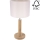 Tischlampe BENITA 1xE27/60W/230V 48 cm cremefarben/Eiche – FSC-zertifiziert