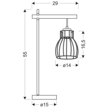 Tischlampe BERNITA 1xE27/60W/230V