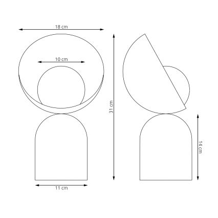 Tischlampe BOTO 1xG9/8W/230V schwarz