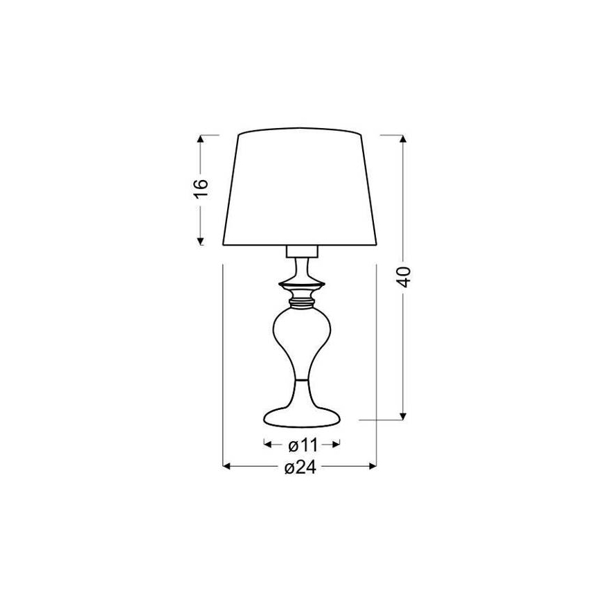Tischlampe  GILLENIA 1xE27/60W/230V