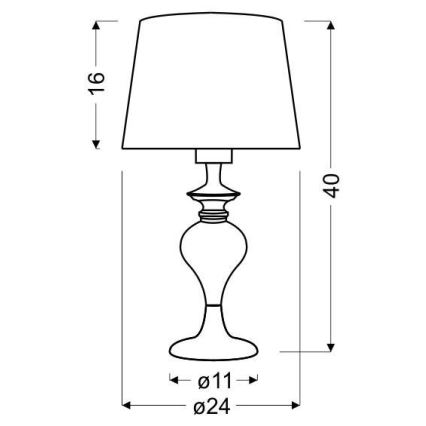 Tischlampe GILLENIA 1xE27/60W/230V