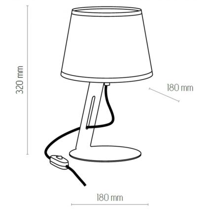 Tischlampe GRACIA 1xE27/60W/230V weiß